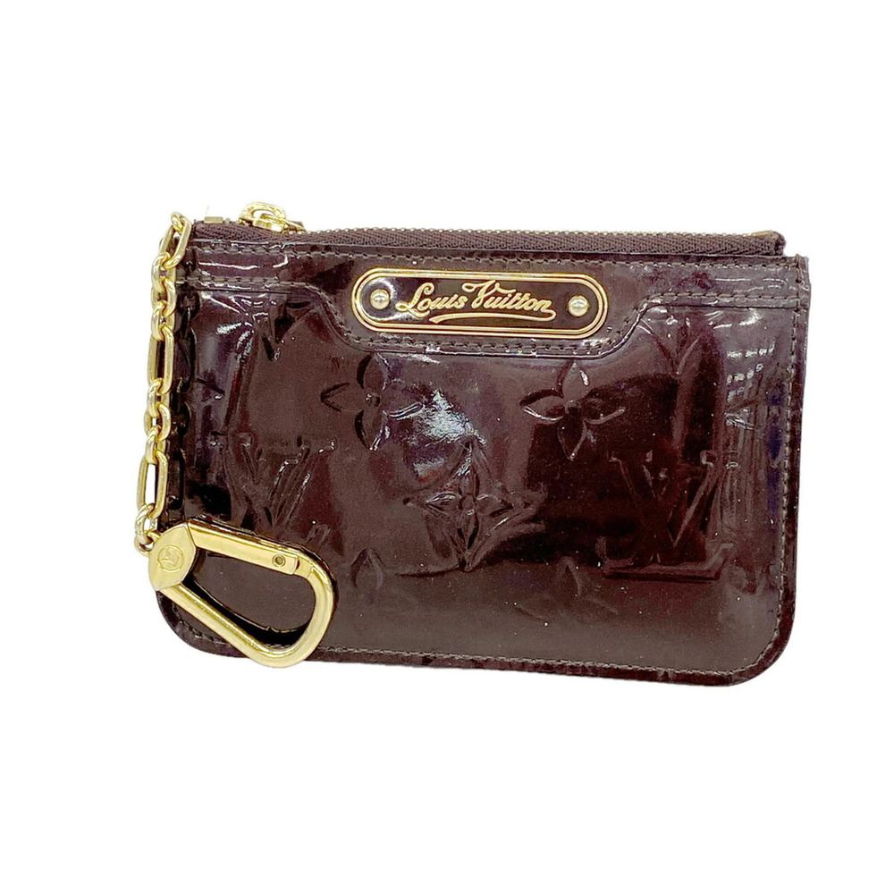 Louis Vuitton Vernis Pochette Clé NM Wallet/Coin Case M93557 Amarante Women's